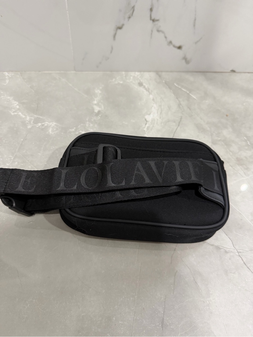 Black Logo-Detail Crossbody Belt Bag